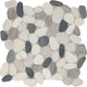13x13 Pebble Oasis  Random Pattern  Mosaic Natural-Look Tumbled Natural Pebble Tile Pebble Gray