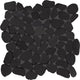 13x13 Pebble Oasis  Random Pattern  Mosaic Natural-Look Tumbled Natural Pebble Tile Stark Black