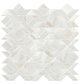 13x14 Pietra Divina Diamond Intricate Geometry Mosaic Natural-Look Honed Smooth Marble Tile Ivory Marble