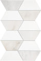 12x18 Perfit Mosaix Hexagon  Mosaic Marble-Look Polished Smooth Stone Tile Soft White