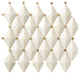 13x12 Castellina Stone Mosaics Diamond  Mosaic Mixed-Material Look Polished Smooth Stone Tile Warm White