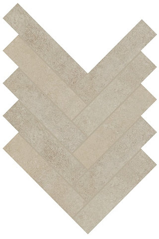 7x4 Rekindle Herringbone Mosaic Concrete-Look Matte Smooth Porcelain Tile