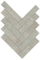 2x6 Rekindle Herringbone  Mosaic Concrete-Look Matte Smooth Porcelain Tile Light Gray