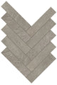 2x6 Rekindle Herringbone  Mosaic Concrete-Look Matte Smooth Porcelain Tile Stone Gray