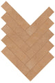 2x6 Rekindle Herringbone  Mosaic Concrete-Look Matte Smooth Porcelain Tile Clay Orange