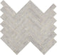 11x7 Fonte Herringbone  Mosaic Marble-Look Honed Natural Marble Tile Slate Gray