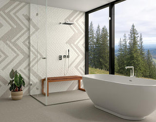 Mist Beige - 12x14 Artistic Reflections Hexagon Mosaic Solid-Color Glossy Endulated Ceramic Tile