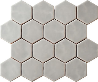 12x14 Artistic Reflections Hexagon Mosaic Solid-Color Matte Smooth Ceramic Tile
