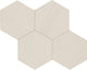 4 Rhyme And Reason Hexagon  Natural Solid-Color Matte Rippled Ceramic Tile Soft Beige