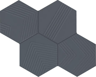 4x4 Rhyme And Reason Hexagon Natural Solid-Color Matte Rippled Ceramic Tile