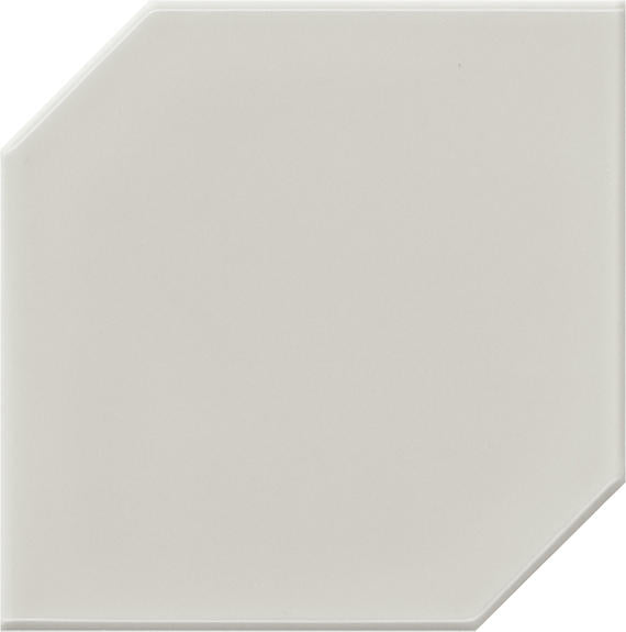 6x6 Retrospace Remix Hexagon  Natural Solid-Color Glossy Smooth Ceramic Tile Light Gray