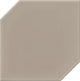 6x6 Retrospace Remix Hexagon  Natural Solid-Color Glossy Smooth Ceramic Tile Taupe Beige