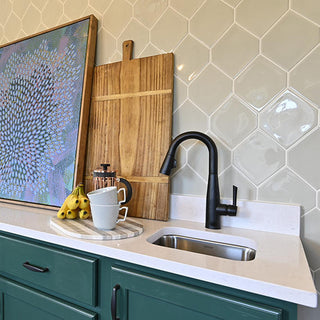 Pale Sage - 6x6 Retrospace Remix Hexagon Natural Solid-Color Glossy Smooth Ceramic Tile