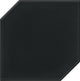 6x6 Retrospace Remix Hexagon  Natural Solid-Color Glossy Smooth Ceramic Tile Charcoal Black