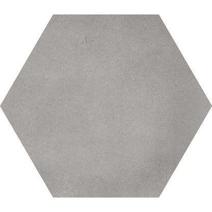 8x9 Scrapbook Hexagon Intricate Geometry  Natural Concrete-Look Matte Smooth Porcelain Tile Light Gray