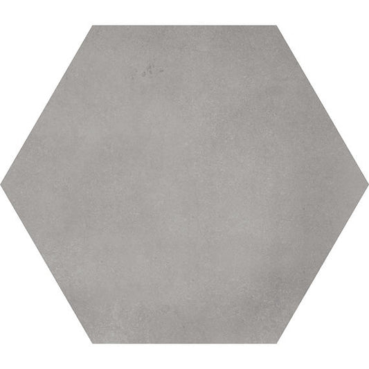 8x9 Scrapbook Hexagon Intricate Geometry Natural Concrete-Look Matte Smooth Porcelain Tile