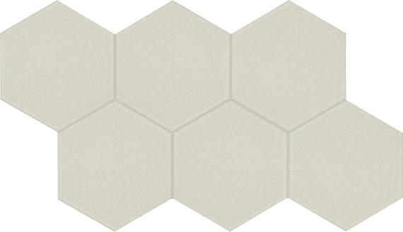 8 Inyo Hexagon  Natural Natural-Look Satin Smooth Porcelain Tile Off White
