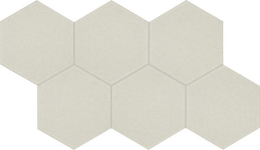 8 Inyo Hexagon  Natural Natural-Look Satin Smooth Porcelain Tile Off White