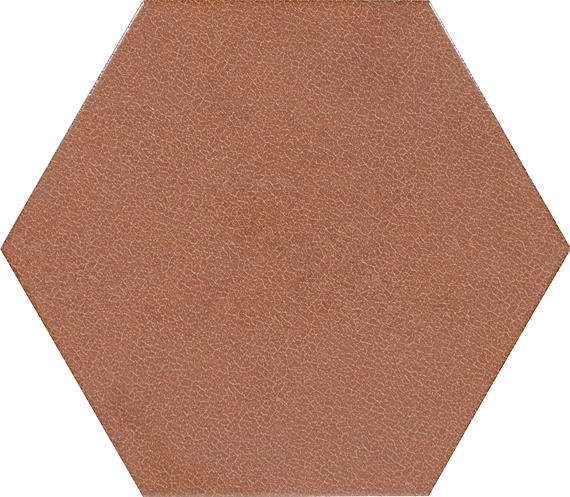 8 Inyo Hexagon  Natural Natural-Look Satin Smooth Porcelain Tile Terracotta Brown
