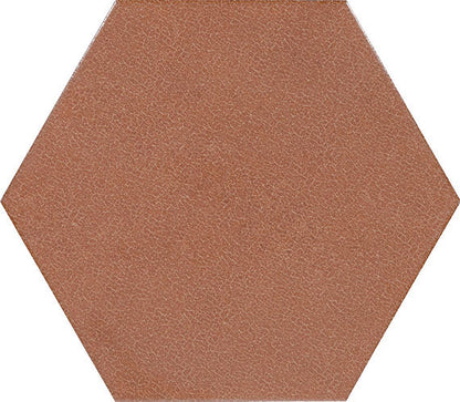 8 Inyo Hexagon  Natural Natural-Look Satin Smooth Porcelain Tile Terracotta Brown