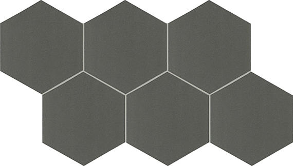 8 Inyo Hexagon  Natural Natural-Look Satin Smooth Porcelain Tile Olive Gray