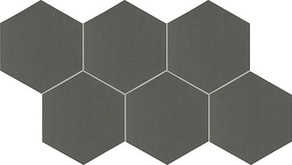 8 Inyo Hexagon  Natural Natural-Look Satin Smooth Porcelain Tile Olive Gray