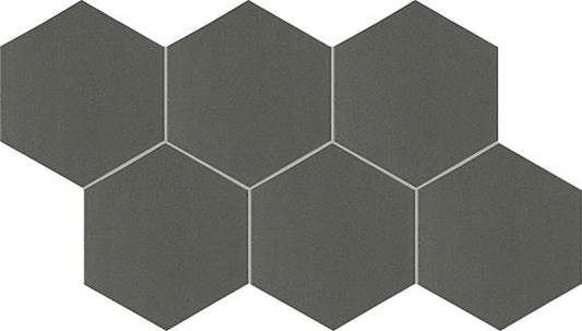 8 Inyo Hexagon  Natural Natural-Look Satin Smooth Porcelain Tile Olive Gray