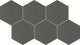 8 Inyo Hexagon  Natural Natural-Look Satin Smooth Porcelain Tile Olive Gray