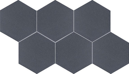 8 Inyo Hexagon  Natural Natural-Look Satin Smooth Porcelain Tile Indigo Gray