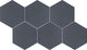 8 Inyo Hexagon  Natural Natural-Look Satin Smooth Porcelain Tile Indigo Gray