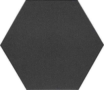 8 Inyo Hexagon  Natural Natural-Look Satin Smooth Porcelain Tile Charcoal Black