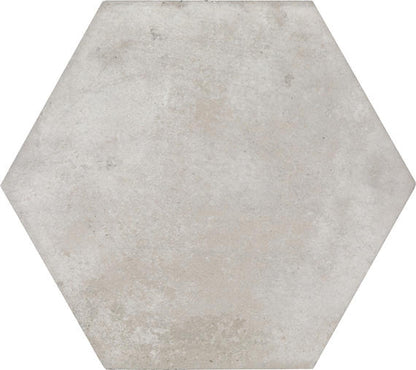 8x9 Cotto Revival Hexagon  Natural Stone-Look Matte Smooth Porcelain Tile Ash Gray