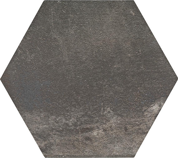 8x9 Cotto Revival Hexagon  Natural Stone-Look Matte Smooth Porcelain Tile Baltic Gray