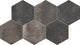 8x9 Cotto Revival Hexagon  Natural Stone-Look Matte Smooth Porcelain Tile Baltic Gray