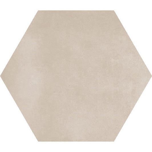 8x9 Scrapbook Hexagon Natural Concrete-Look Matte Smooth Porcelain Tile