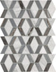 12x18 Perfit Mosaix Diamond Framed Border  Mosaic Marble-Look Polished Smooth Stone Tile Smoke Gray