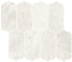 4x6 Marble Arabesque Light Veining Mosaic Marble-Look Polished Smooth Marble Tile Pearl White