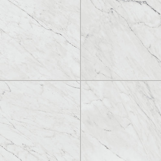 24x24 Marble Attache Lavish Natural Marble-Look Matte Smooth Porcelain Tile