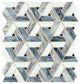 13x15 Vivify Trapezoid Mosaic Mixed-Color Glossy Smooth Glass Tile