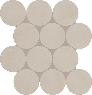 13x13 Indoterra Circle Honeycomb Mosaic Concrete-Look Matte Smooth Porcelain Tile