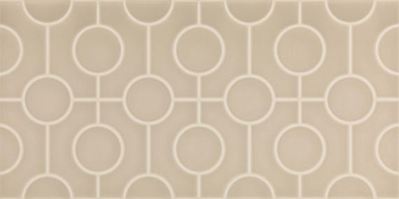 12x24 Luminique 3D-Geometric Linear-Circular Natural Solid-Color Glossy Smooth Ceramic Tile