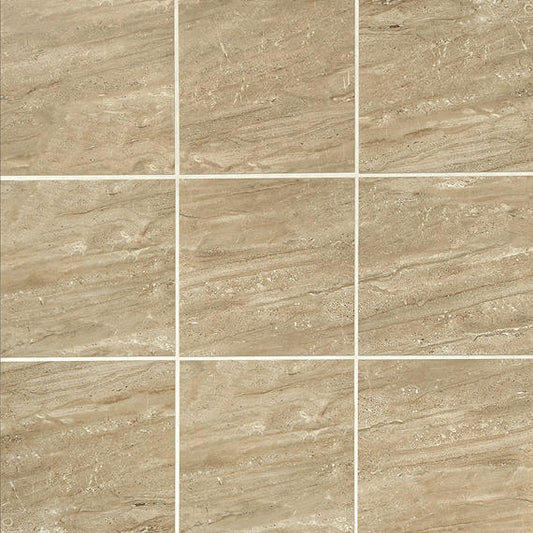 24x24 Florentine Natural Marble-Look Matte Smooth Porcelain Tile