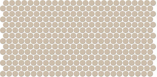 10x22 Keystones Circle Penny Round Mosaic Solid-Color Matte Smooth Porcelain Tile