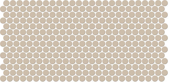 10x22 Keystones Circle Penny Round Mosaic Solid-Color Matte Smooth Porcelain Tile