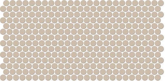 10x22 Keystones Circle Penny Round Mosaic Solid-Color Matte Smooth Porcelain Tile