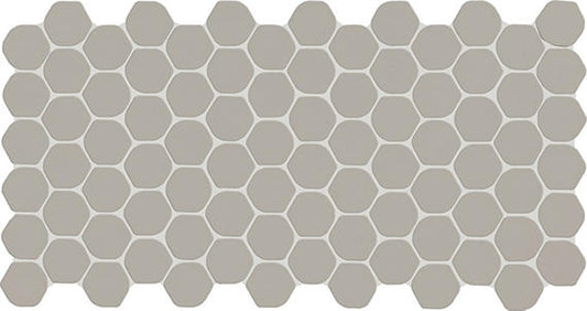 12x24 Keystones Organic Penny Round Mosaic Solid-Color Matte Smooth Porcelain Tile
