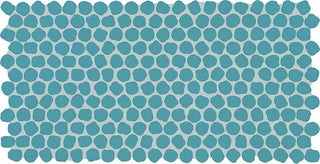 12x22 Keystones Organic Penny Round Mosaic Solid-Color Matte Smooth Porcelain Tile