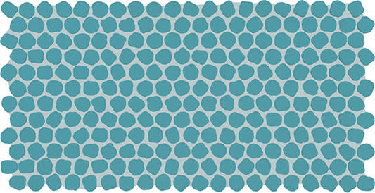 12x22 Keystones Organic Penny Round Mosaic Solid-Color Matte Smooth Porcelain Tile