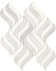 14x18 Eclessia Marble Wave Mosaic Mixed-Color Polished Smooth Marble Tile