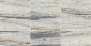 12x24 Gamma Intense Veining Natural Marble-Look Polished Smooth Stone Tile